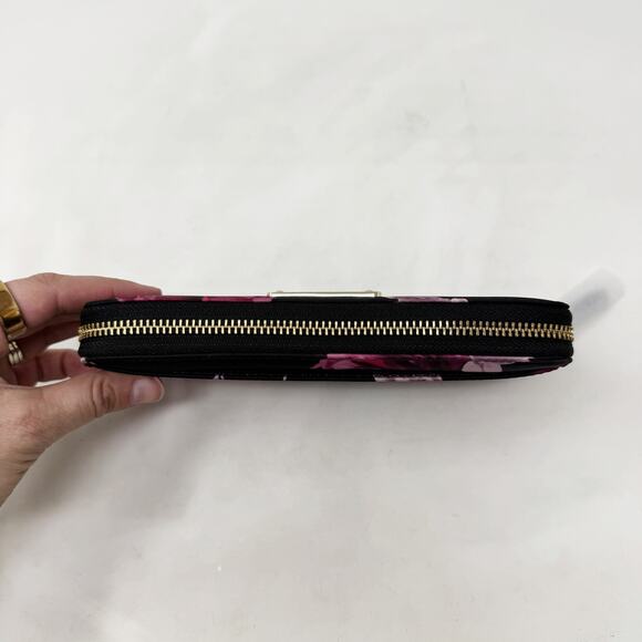 [Kate Spade] Neda Wilson Road Rose Symphony Zip Around Nylon Wallet NWT Floral - Picture 6 of 8